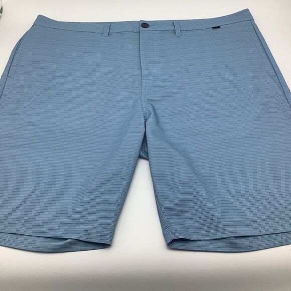 Travis Mathew Mens Golf Shorts Blue Striped Size 42 - Picture 1 of 9